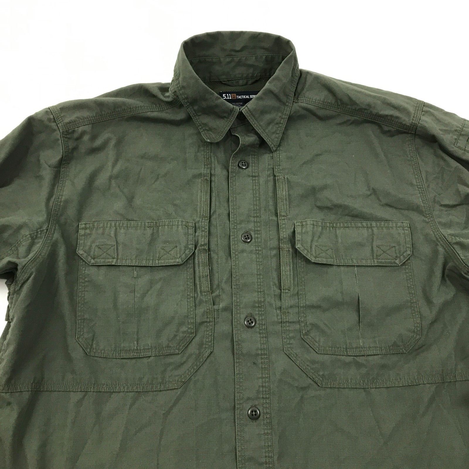 511 Tactical Long Sleeve Button Up Shirt OD Green EDC Concealed Carry ...
