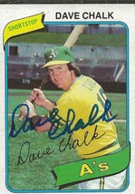 Dave Chalk 1980 Topps Autograph #261 A's