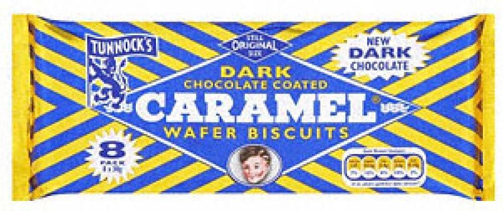 Tunnock's Dark Chocolate Caramel Wafer Biscuits 10 x 8 pack