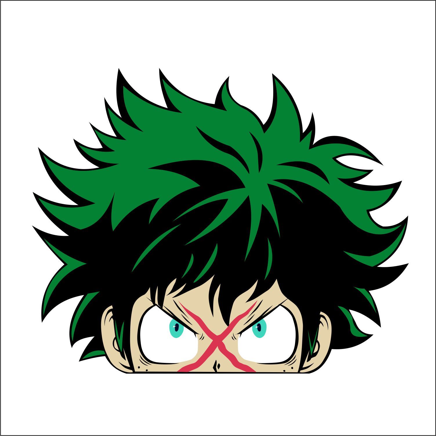 Izuku Midoriya My Hero Academia Peeking Peeker Window Vinyl Decal Anime