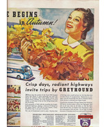 Greyhound  Bus 1939 Life Mag Ad Lucky Strikes Ad on Reverse - $11.50