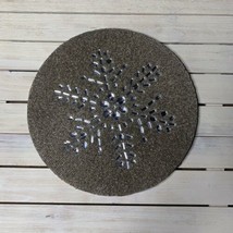 Nicole Miller Home 15" Beaded Charger Placemat Silver Snowflake Holiday Set Of 2 - $57.41