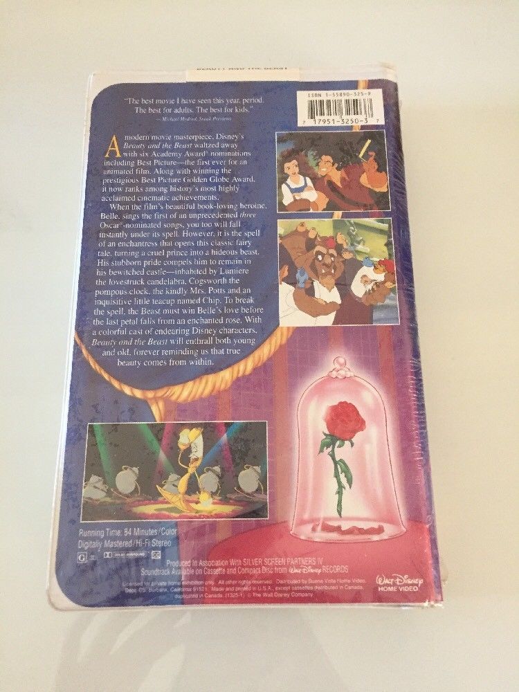 Beauty and the Beast (VHS, 1992) 1325 Black Diamond Factory Sealed VHS Tapes