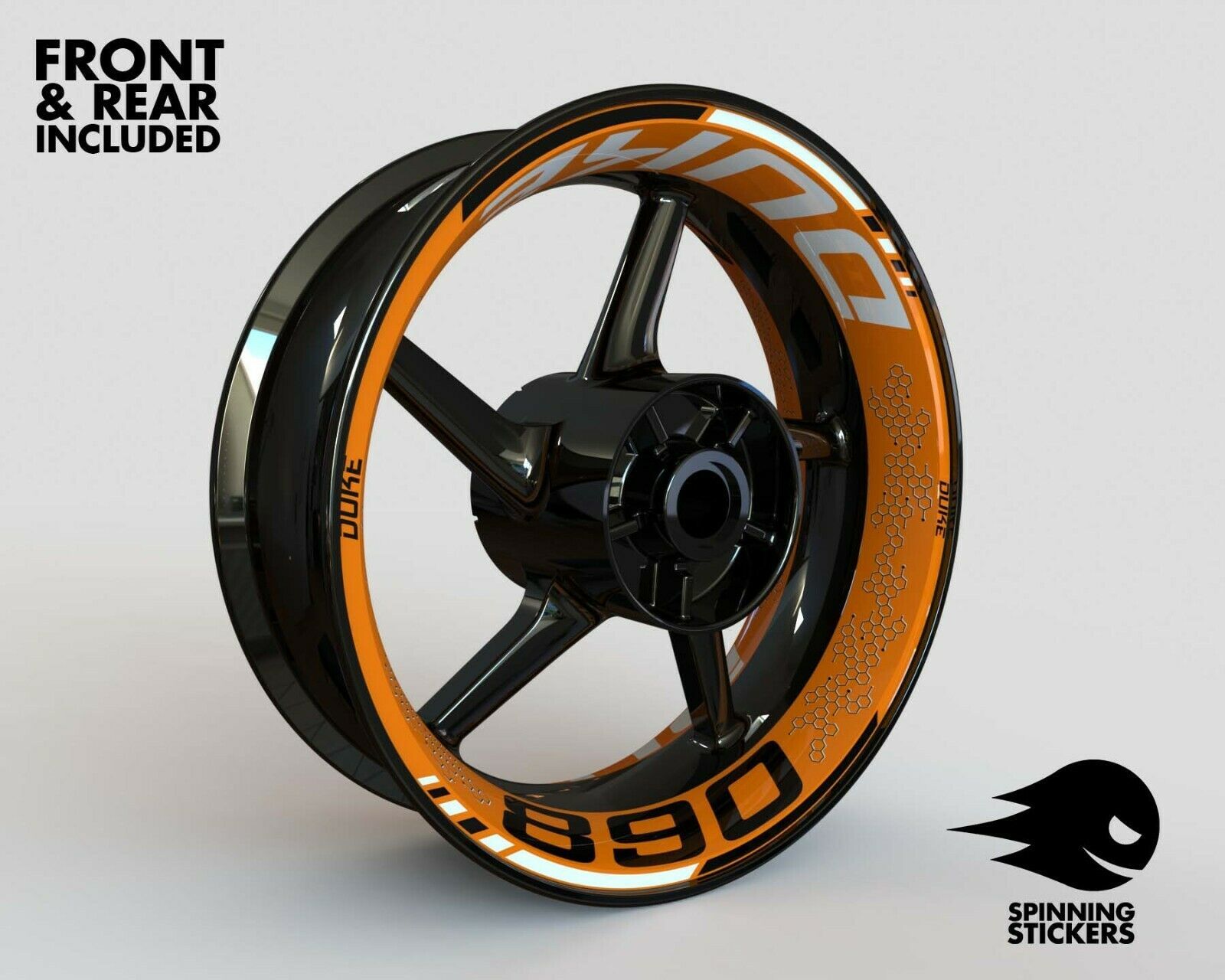  RimSkinz RIM STICKERS Fits KTM DUKE 890 Wheel Stripes Decals