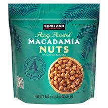 2 Pack Kirkland Signature Honey Roasted Macadamia Nuts, 24 Oz Each - $58.41