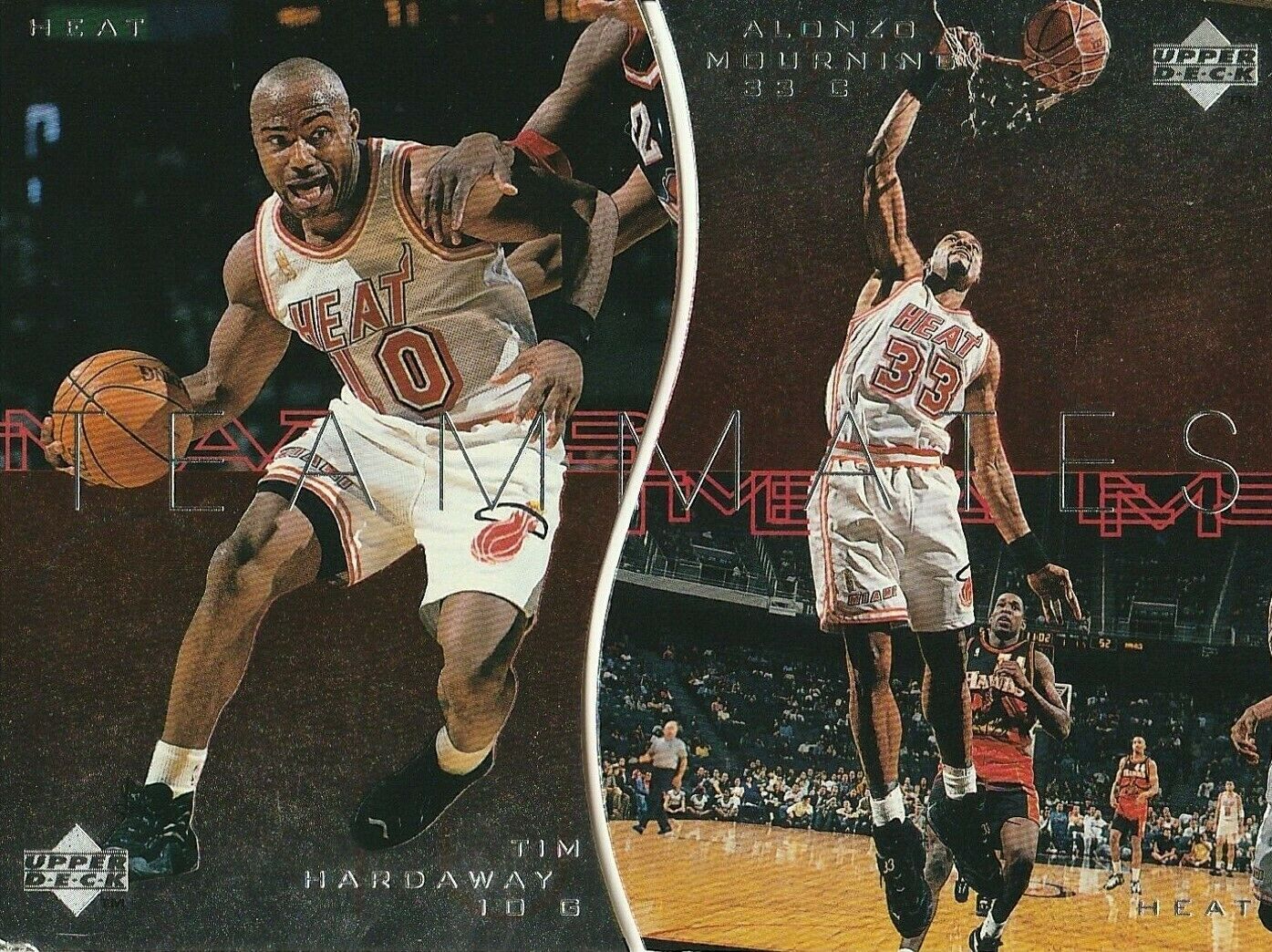 1997-98 Upper Deck Teammates Tim Hardaway/Alonzo Mourning (2 Card Set ...