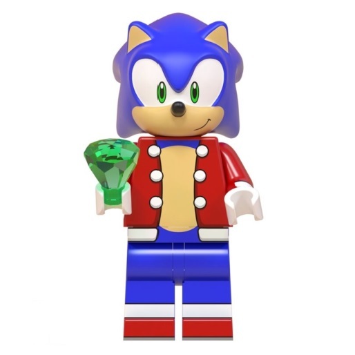 Sonic the Hedgehog with Diamond Lego Minifigure Action Building Blocks ...