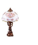 DOLLHOUSE Classic Rose Table Lamp 1.870/6 Reutter Floral Shade Miniature - $19.90