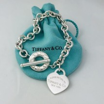 7” small  Please Return to Tiffany & Co Heart Tag Toggle Charm Bracelet - $485.00