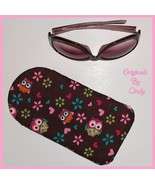 Owls Sunglasses Case, Owl Sunglasses Cover, Owl Sunglasses Case - $10.00