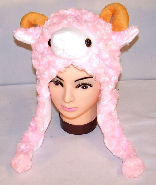 SHEEP PLUSH ANIMAL HAT soft warm earmuffs RAM CAP NEW lamb novelty
