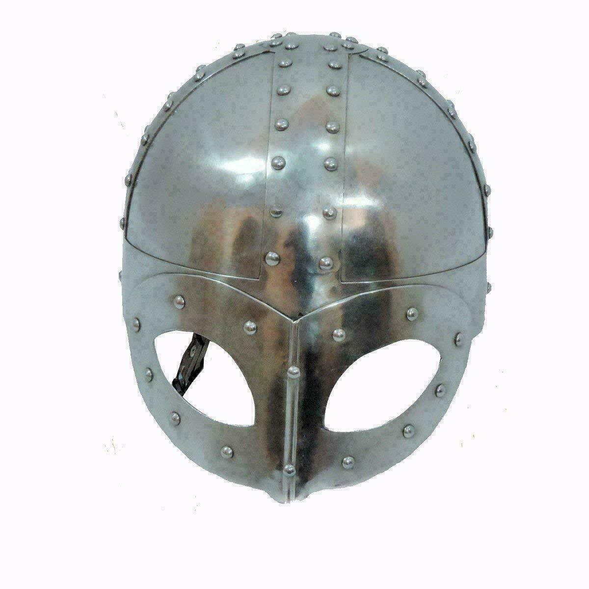 MAN Wikinger Maske HELM Mittelalter mit Silber-Finish FOR KNIGHT ...