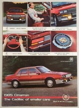 1985 Print Ad Cadillac Cimarron 4-Door Cars Smaller Size - $12.85