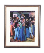 Country Western Bar Urban Cowboy Print Signed Artist Proof Framed 23&quot; x 27&quot; - $65.55