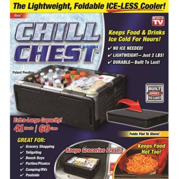 As Seen on TV Chill Chest Foldable Ice Less Cooler - Coolers & Ice Chests