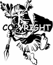 African Warrior Tribesman New Mounted Rubber Stamp - $5.50