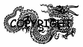 Asian Style Dragon New Mounted Rubber Stamp - $9.00