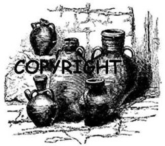 Pottery Jars Vessels ~ New Mounted Rubber Stamp - $7.00
