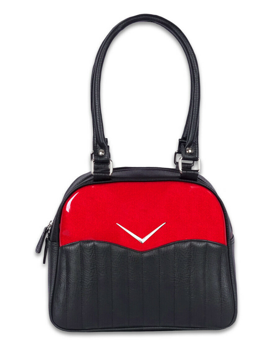 red chevron purse