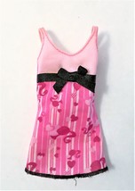 Mattel Barbie Dress Barbie fashions Pink & Black Logo Dress - $7.92