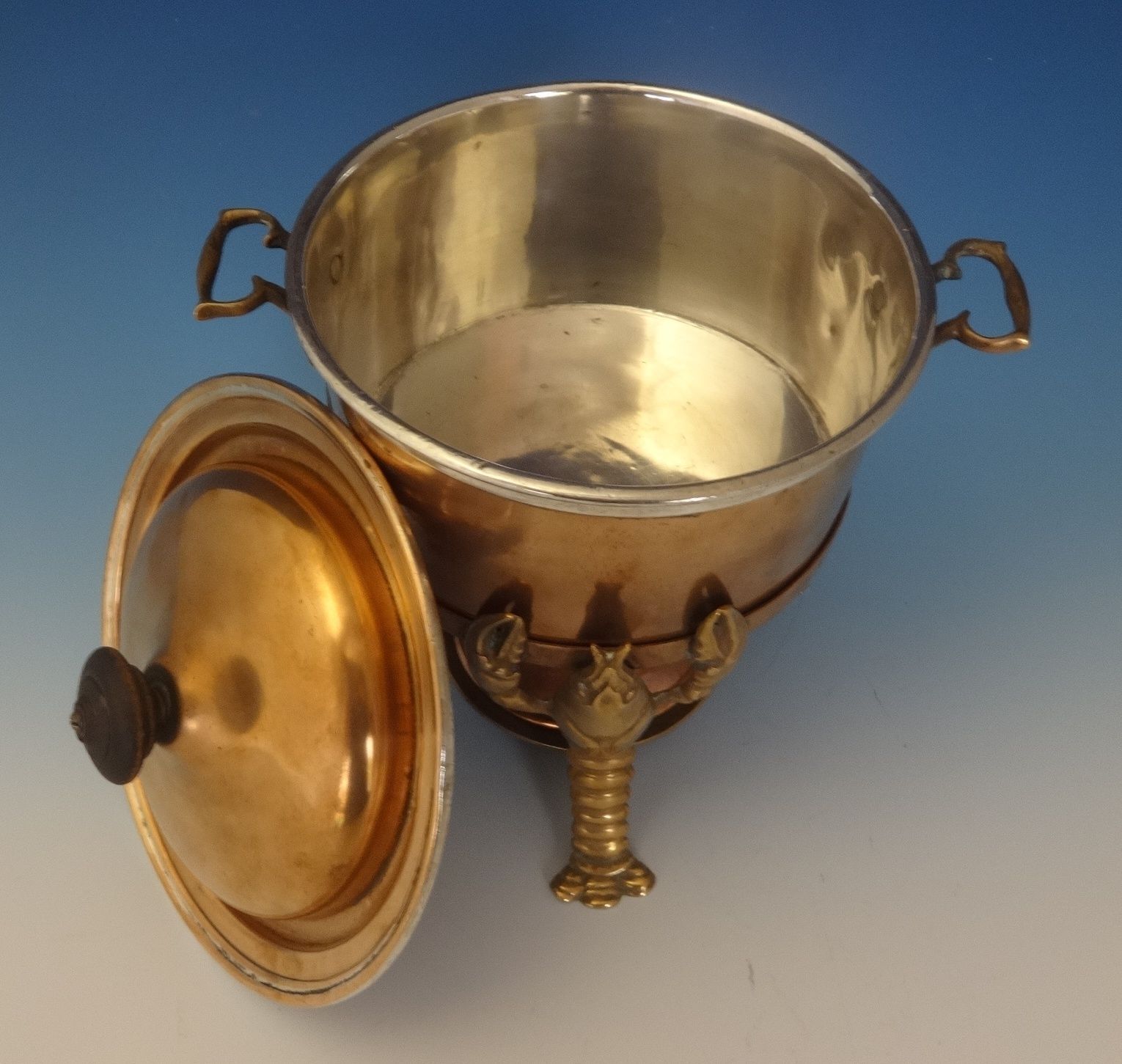 Joseph Heinrichs Lobster Pot Copper & Bronze with 3D Lobsters (0195