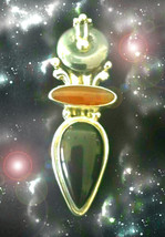 HAUNTED NECKLACE THE MASTER TRIANGLE CONNECT TO MASTER TRIAD OF ENERGIES MAGICK  - $3,751.11