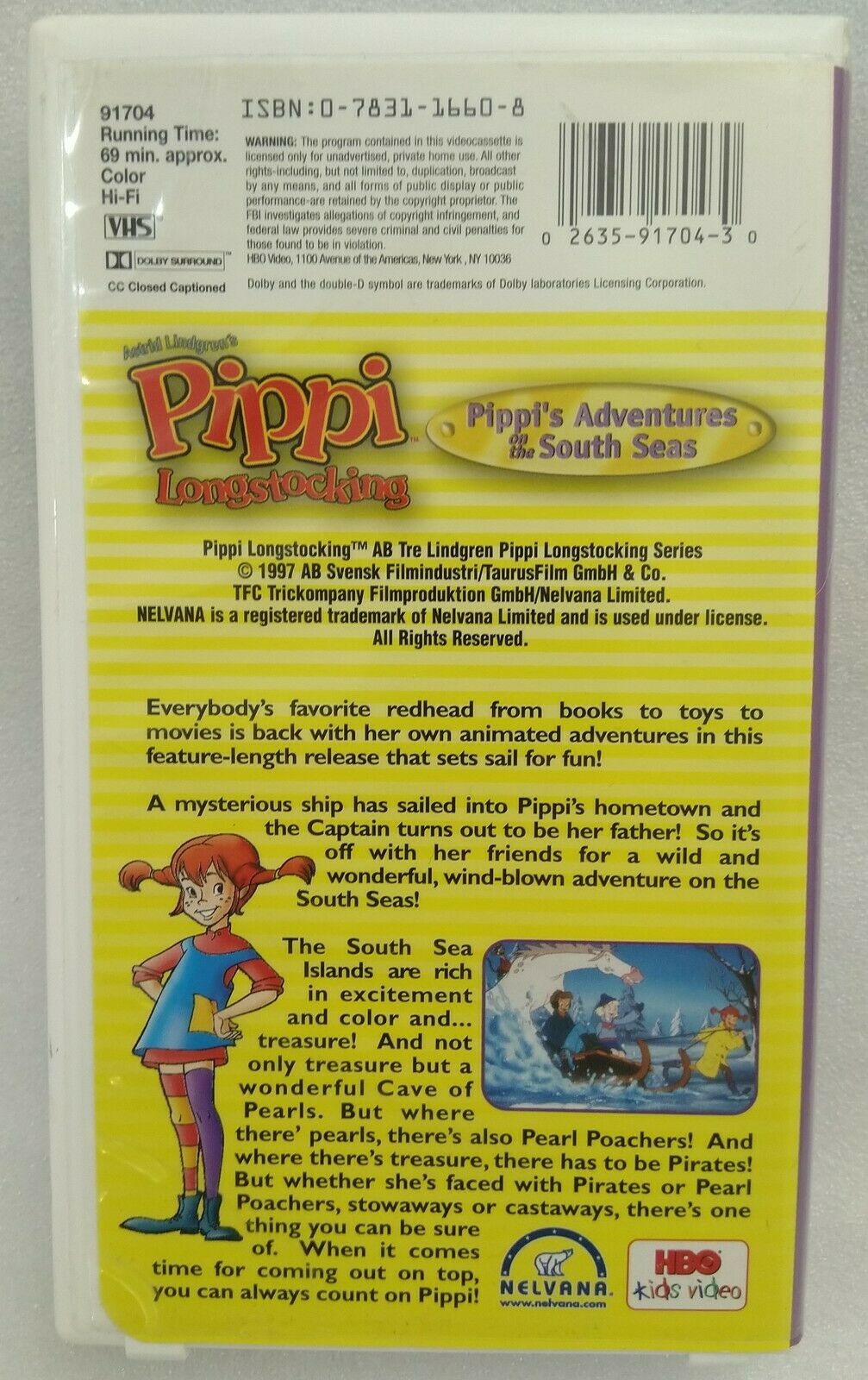 Vhs Pippi Longstocking Pippis Adventures On The South Seas Vhs 2000 Vhs Tapes 