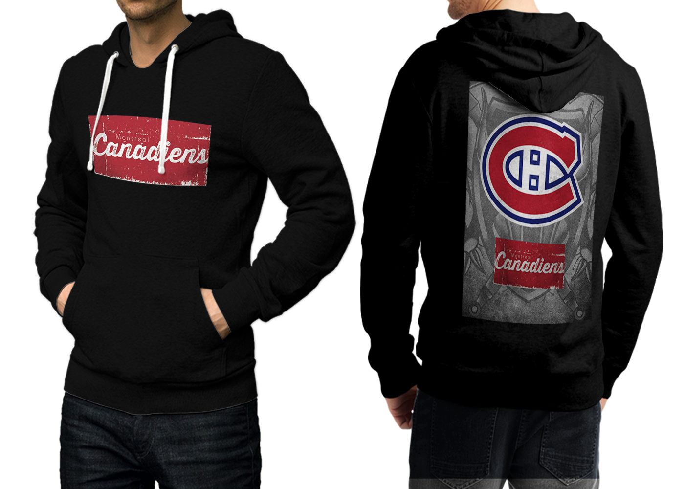  Montreal  Canadiens Black Hoodie  2D For Men Hoodies  