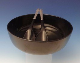 Silver Flutes by Towle Sterling Silver Salad Set and Bowl Mid Century Mod #0085 - $385.11