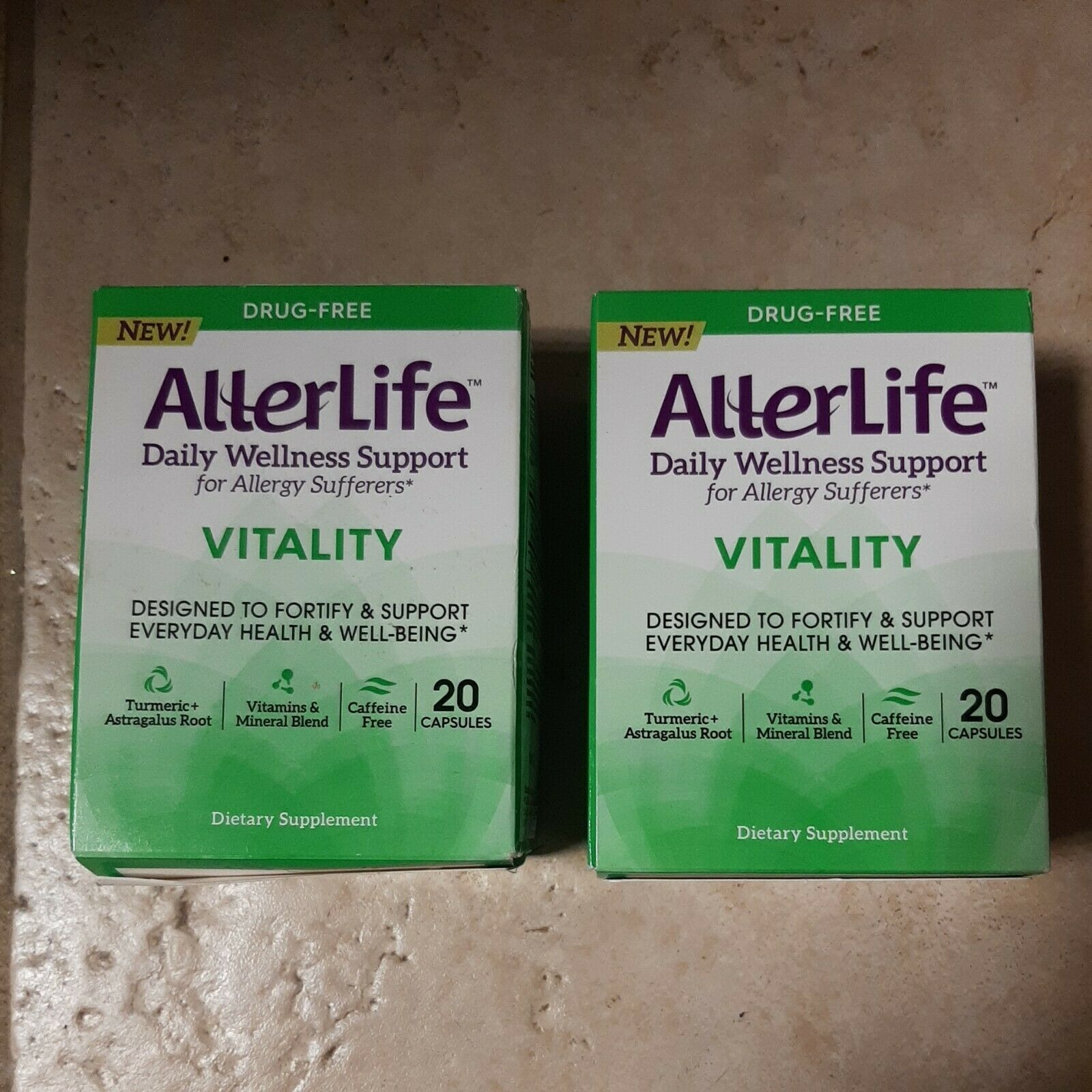Primary image for SET OF 2-AllerLife Vitality Allergy Daily Wellness Support 20 Cap ea NIB Sealed