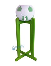 Green Water Crock & Floor Stand Combo Set Porcelain Wood Faucet Spigot Dispenser - $79.15
