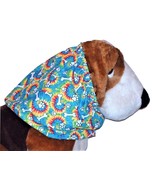 Dog Snood Tie Dye Paw Prints Bones Cotton by Howlin Hounds Size Puppy SHORT - $11.00
