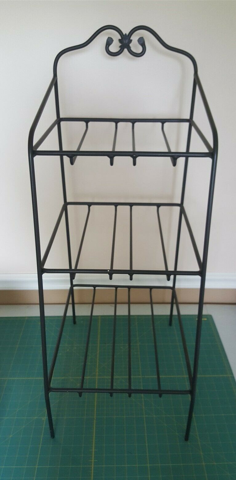 Longaberger Wrought Iron Foundry 3 THREE SHELF TIER BIN ORGANIZER RACK