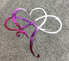 Infinity Heart - Metal Wall Art - Fuchsia Tinged 10 3/4&quot; x 12 1/4&quot; - $30.67