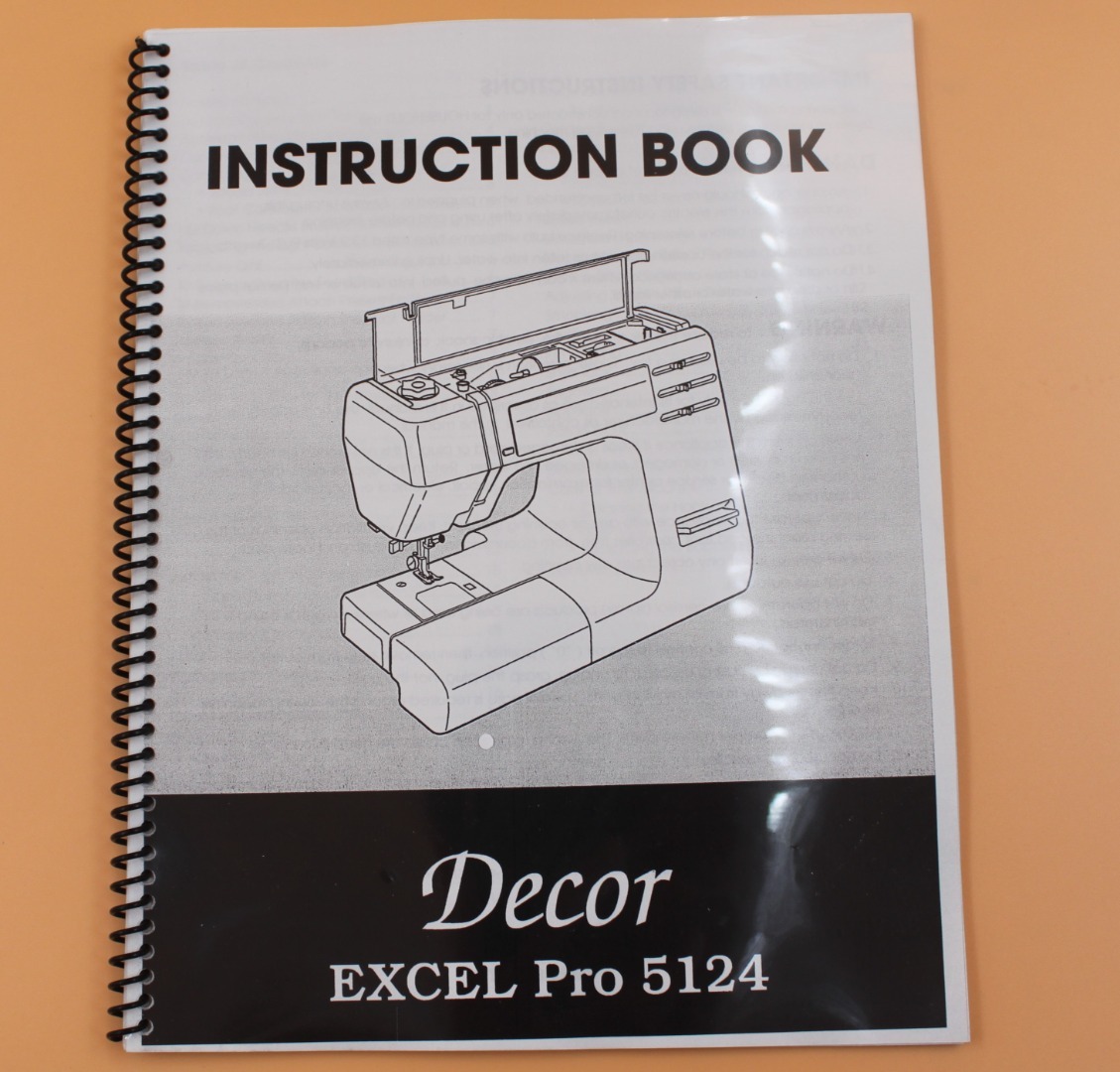 Janome Excel Pro 5124 Decor Sewing Machine Instruction Manual Books