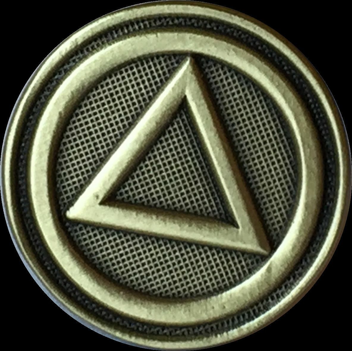 Aa Circle Triangle Lapel Pin Alcoholics Anonymous Sobriety Badge Tie Collar Pin Tokens