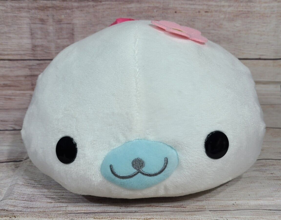 San-X Mamegoma Plush Siro Goma Baby Seal Stuffed Animal Pink Dress 16 ...