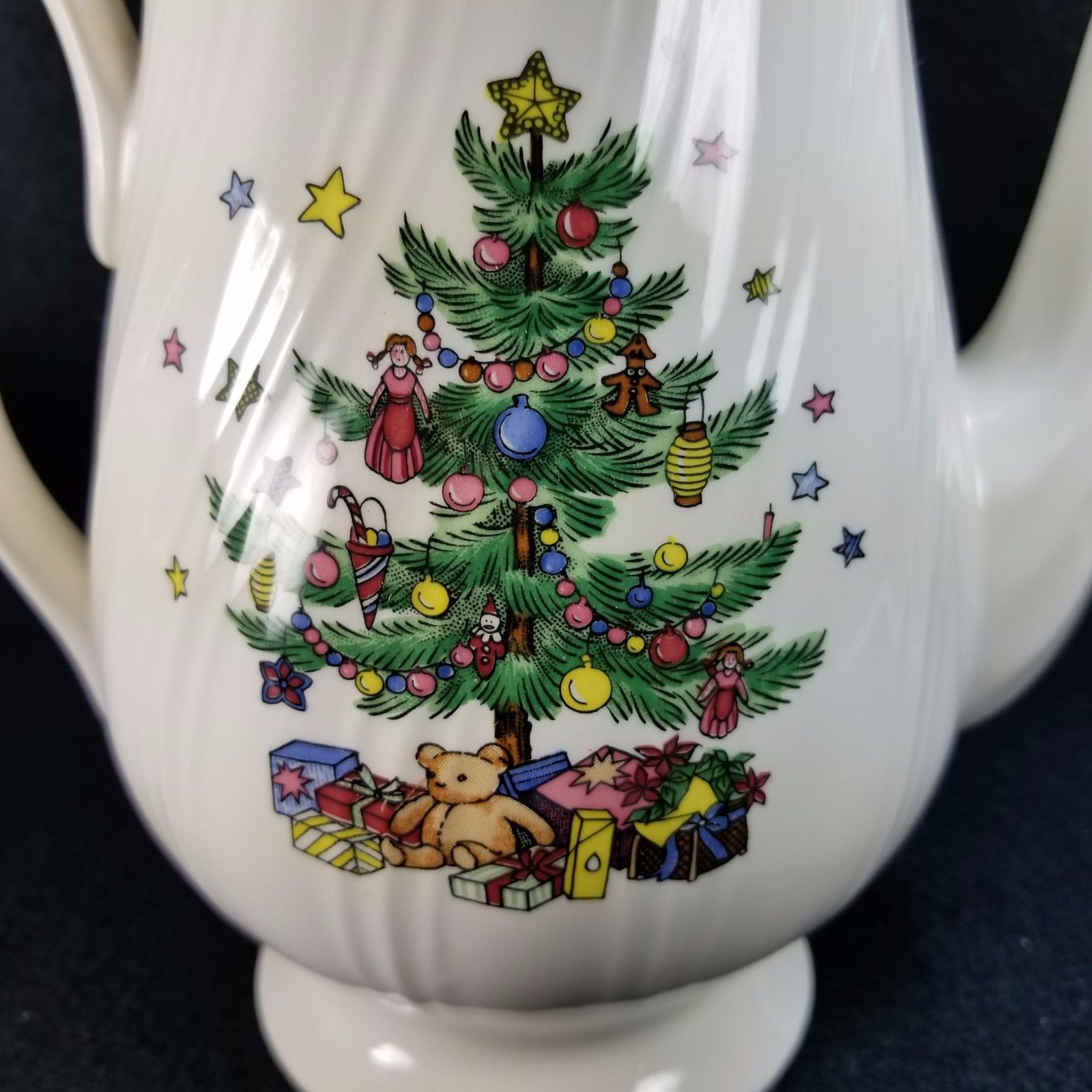Nikko Happy Holidays Christmas Tree Coffee Pot With Lid Stars Nikko Happy Holidays Christmas Tree Coffee Pot With Lid Stars