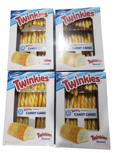 Hostess Twinkies Flavored Candy Canes 60 Candy Canes Lot of 5 Boxes Exp 2024 - $28.12