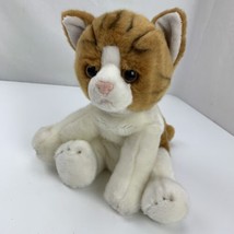 Adventure Planet Cat Plush 11" Stuffed Animal Toy White Brown - $14.84
