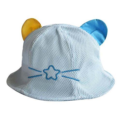 Lovely Cap Cotton Sunhat Foldable Beach Hat Great Gift Baby Hat Summer Hat Blue