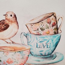 Canvas Prints, set of 2, Birds and Coffee Cups, Wall Art, Frameless, 8x8 inch image 6