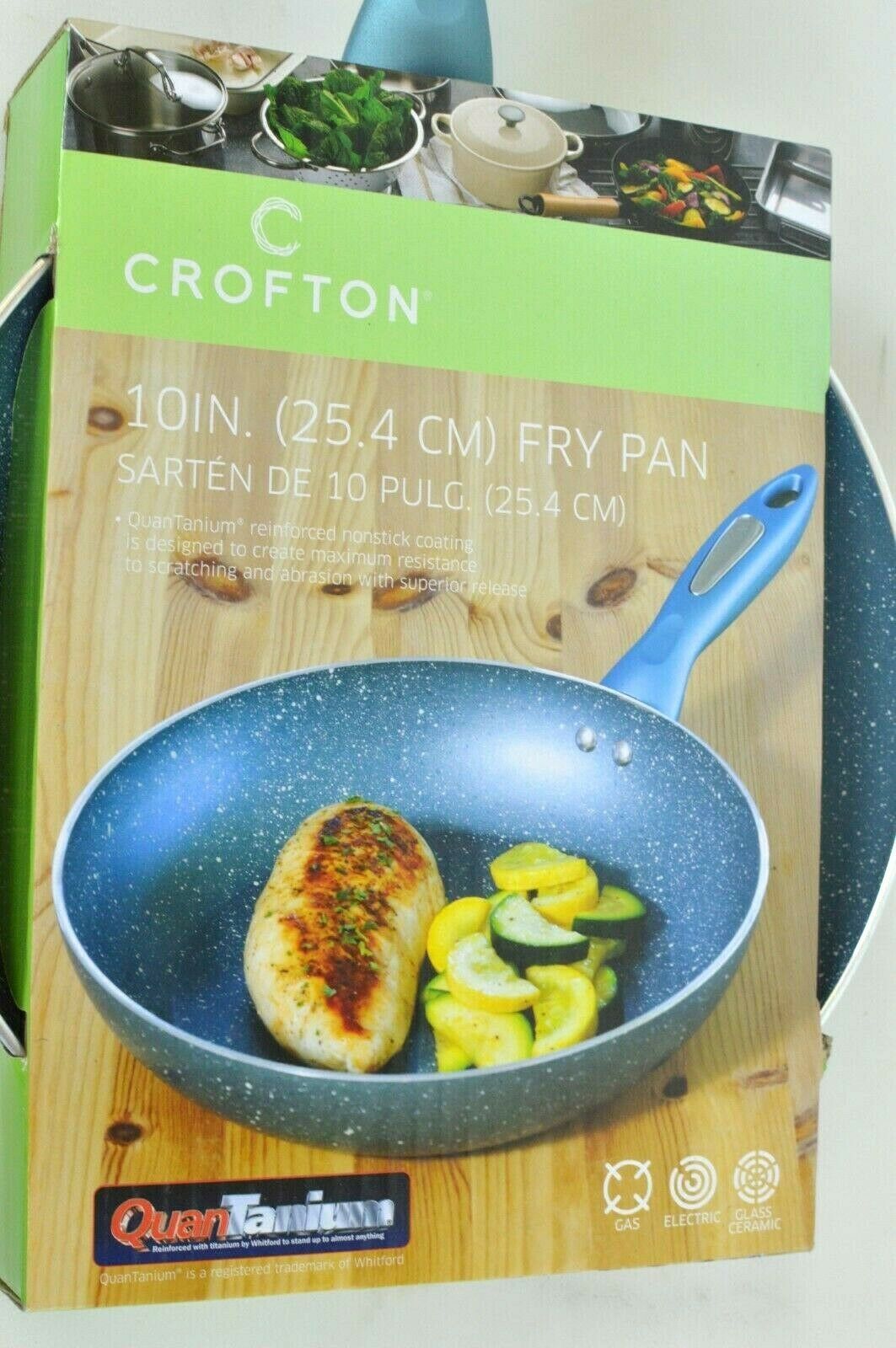 NEW Crofton 10 inch Nonstick Fry Pan Quantanium Aluminum Blue Kitchen, Dining & Bar