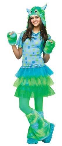 Primary image for Teen Girls Monster Miss Dress Hood Gloves Leg Warmers 6 Pc Halloween Costume-0/9