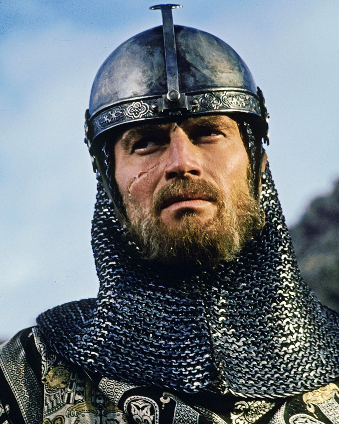 Charlton Heston El Cid Stunning Portrait Helmet Armour Iconic 16x20 ...