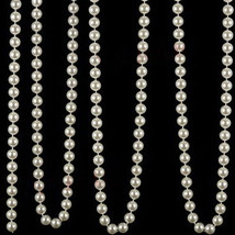 25pcs 3.3FT White String Pearls Acrylic Crystal Bead Curtain Wedding Decoration - $26.64