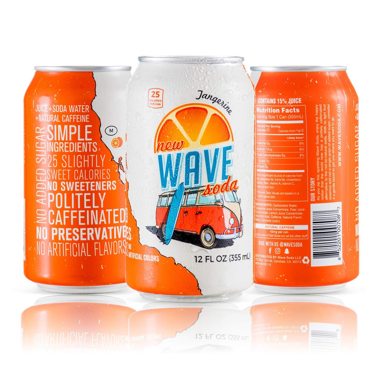 Wave Soda Sparkling Juice, 6 Flavor Variety Pack, Pack of 24, 12 Ounce