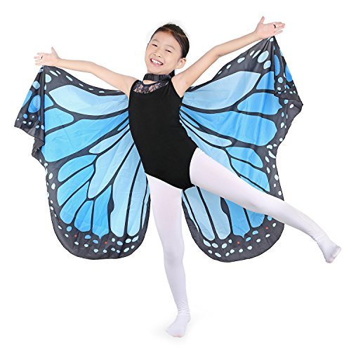 Dance Fairy Monarch Butterfly Wings Cape Dance Costume for Kids/Adult ...