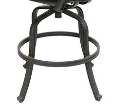 Patio bar stools Set of 4 Outdoor Furniture Nassau Swivel Cast Aluminum Bronze image 3