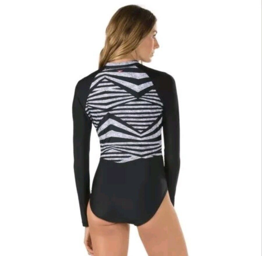Womens Long Sleeve Speedo One piece Power Flex Eco Swimsuit, Size XL ...